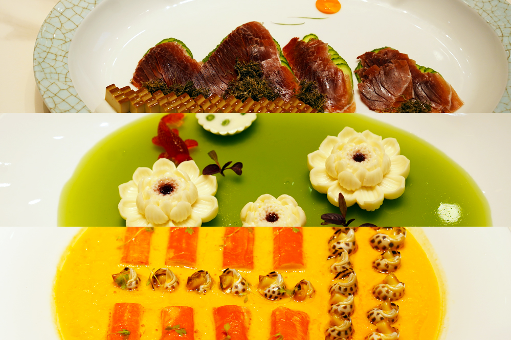 大觀樓長(zhǎng)聯(lián)宴。從上至下依次為北走蜿蜒、九夏芙蓉、蟹嶼螺洲。供圖